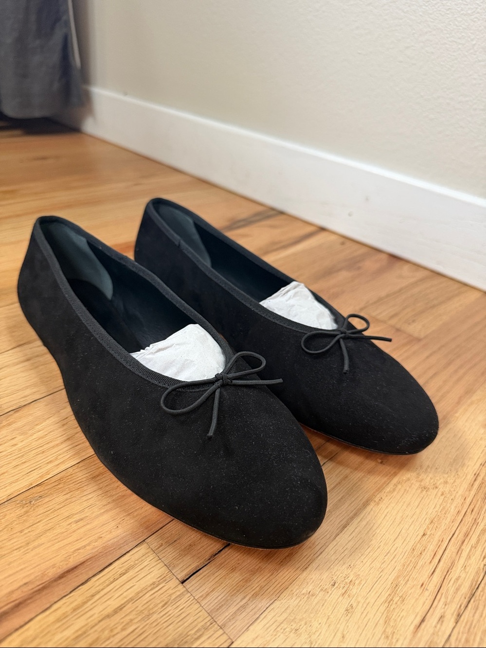 Reformation Tina Ballet Flat Black - Size 9
